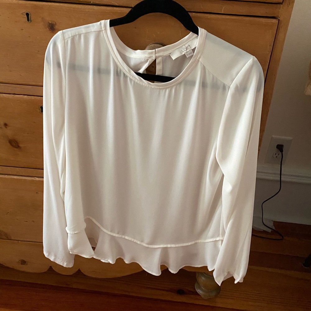 Loft Blouse - Off White - Size M